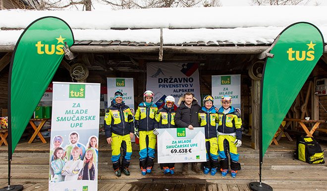 Tuš z več kot 69.000 evri podprl mlade slovenske smučarske upe