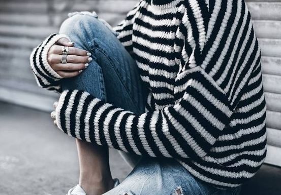 Črtasti puloverji? Zakaj pa ne!
