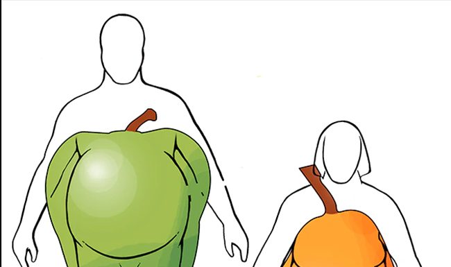 Kje se vam nabira maščoba na telesu, določa, za katerimi boleznimi boste zboleli