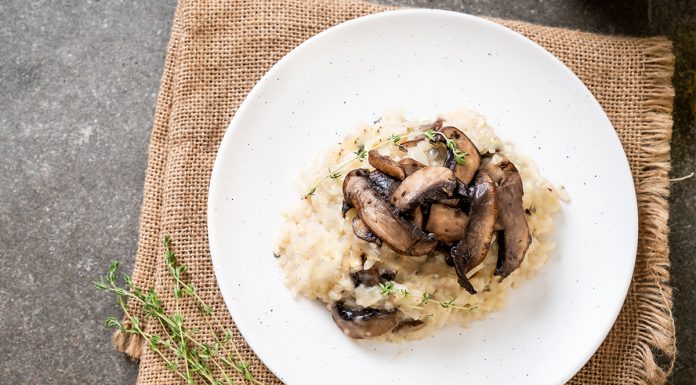 Recept: Cvetačna rižota z gobami (LCHF)