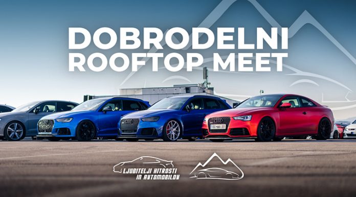 Na strehi parkirne hiše Citypark dobrodelno srečanje eksotičnih avtomobilov