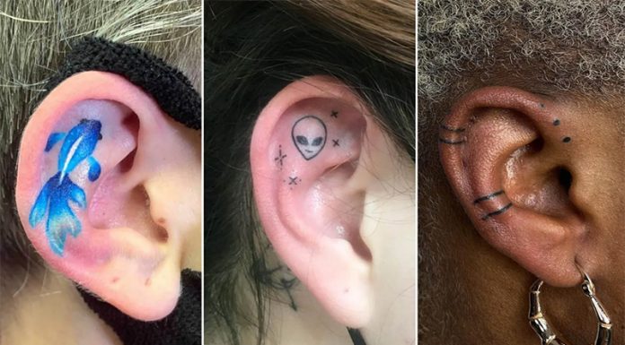 Mini ušesne tetovaže so novi trend