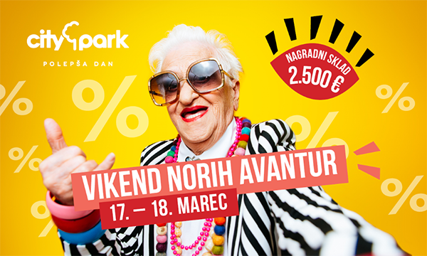 Nora zabava, popusti in nagradna igra v Cityparku