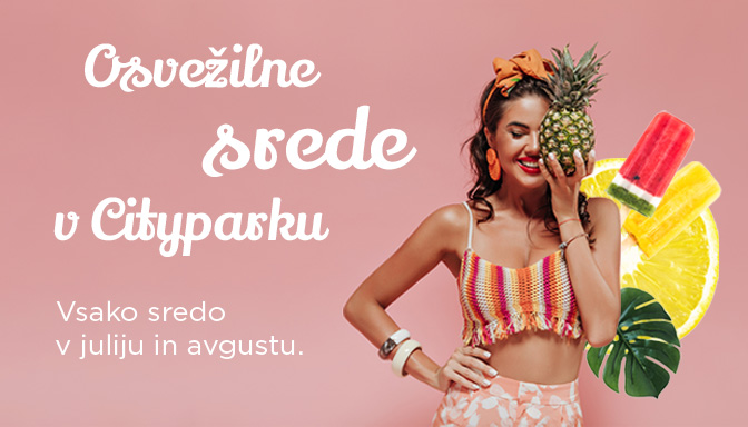 Vsako sredo poleti se v Cityparku osvežite z brezplačno pijačo in sladoledom