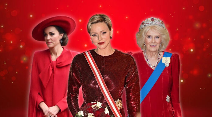 Kraljeve dame so očarale v rdeči barvi