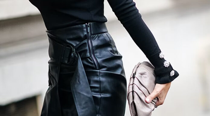 Usnjeno krilo je ‘it’ kos spomladanske garderobe