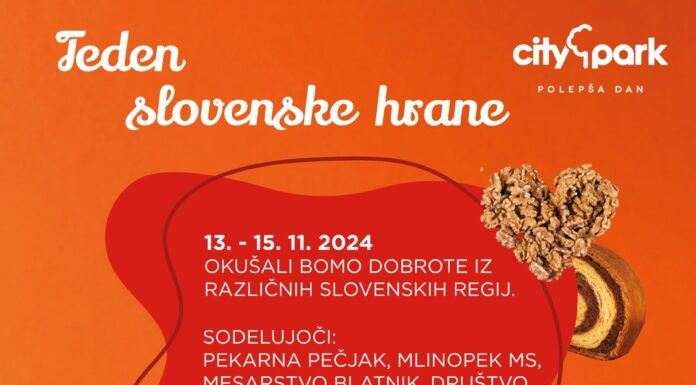 Brezplačna pokušina slovenskih dobrot v Cityparku ob Tednu slovenske hrane