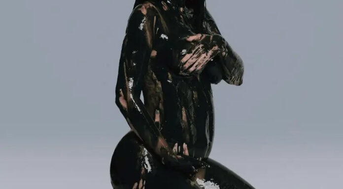 Četrtič noseča kontroverzna zvezdnica pokazala svoje nove obline v prosojnem perilu