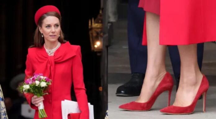 Zakaj princesa Kate ob diplomatskih priložnostih vedno nosi rdečo barvo