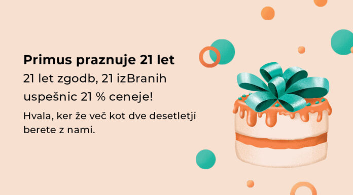 Založba Primus praznuje 21 let – Z izBranimi knjigami, ki spreminjajo življenja