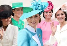Vsi videzi Kate Middleton na slovesnostih »Trooping the Colour« do leta 2026