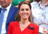 Princesa Kate je ob vrnitvi na Wimbledon zasijala v rdeči obleki Roland Mouret
