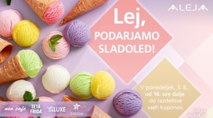Vabljeni danes v ALEJO na brezplačni sladoled!