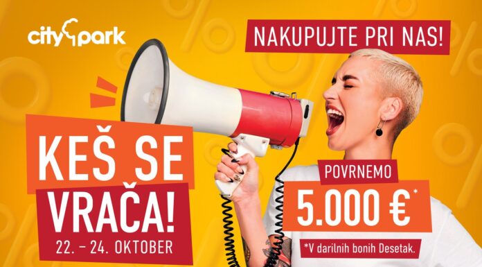 Pred krompirjevimi počitnicami bosta ALEJA in Citypark podelila za kar 10.000 evrov DESETAKOV